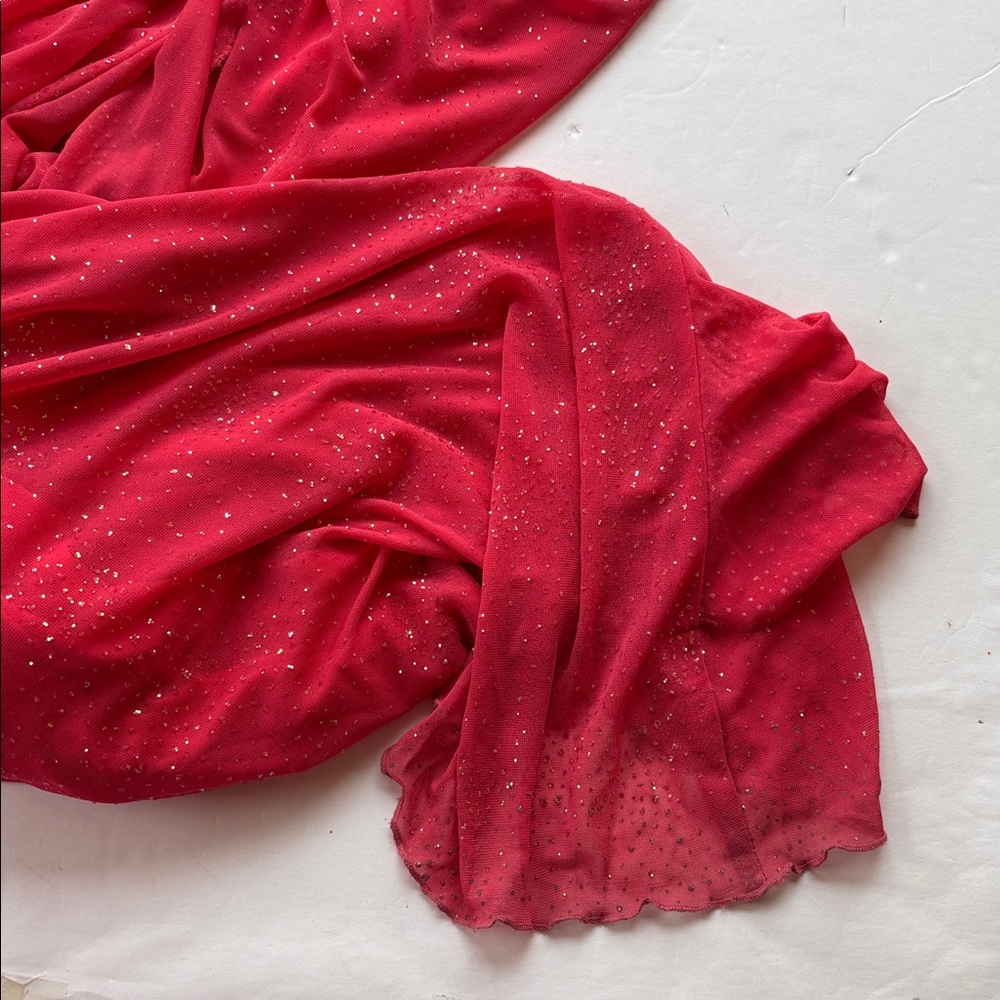 Vintage Maxi y2k Dress Hot Pink Sparkle S Iconic Fairy Princess Glitter Party - Picture 12 of 17